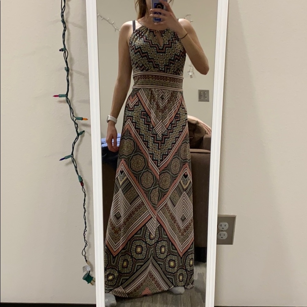 multi colored maxi dress